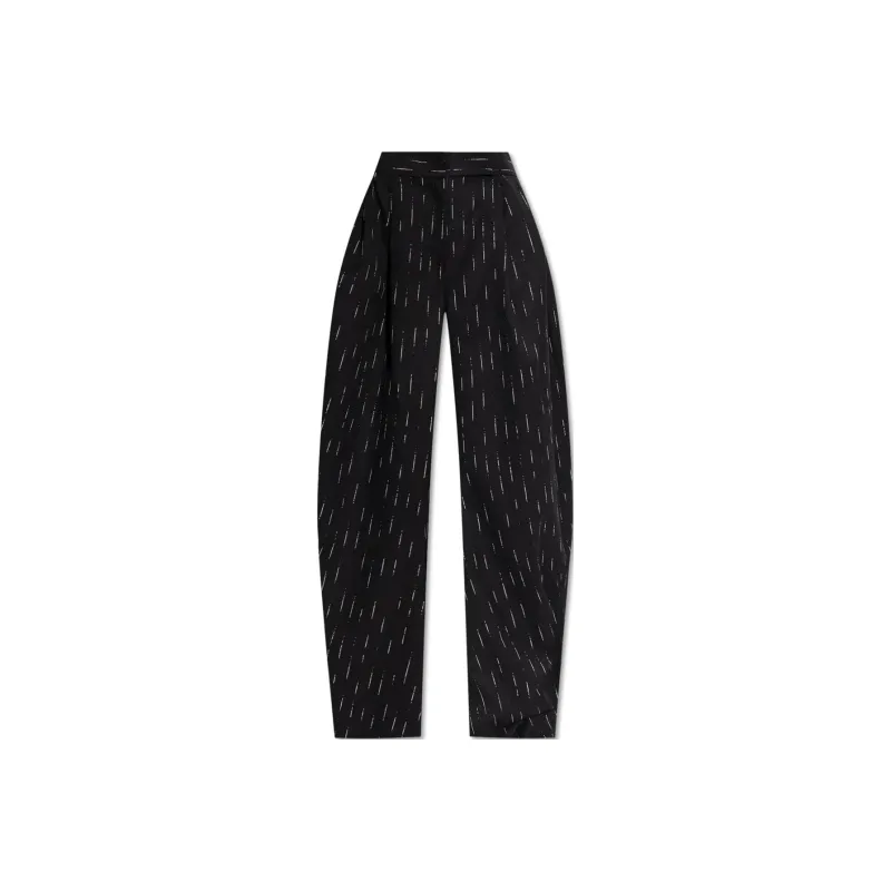 The Attico Logo Embroidered Trousers-0