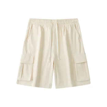JIANWANG Casual Shorts Unisex Ivory