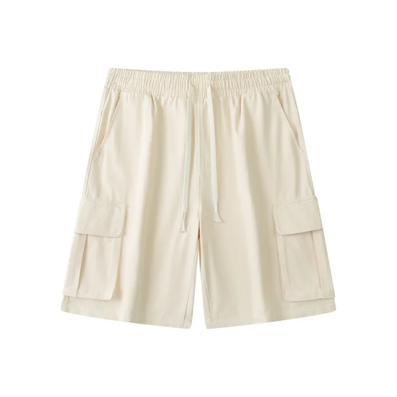 JIANWANG Casual Shorts Unisex Ivory-0