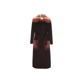 FENDI Velvet Jackets Women's Brown