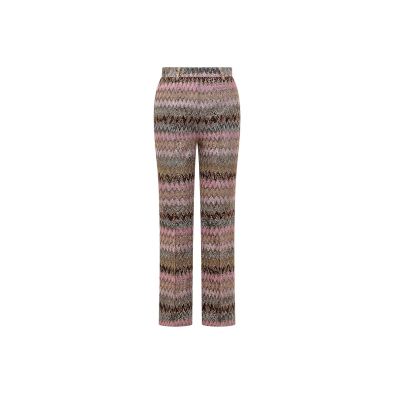 MISSONI Zigzag Lame Patterned Cropped Pants-0