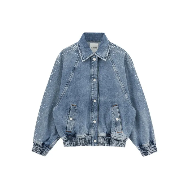 Sandro Denim Jackets Women's Denim Blue-0