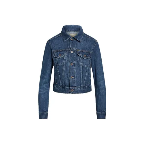 Polo Ralph Lauren SS23 Cropped Coats Women's Denim Blue