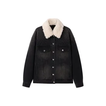 PEACEBIRD Denim Jackets Women's Denim Medium Black