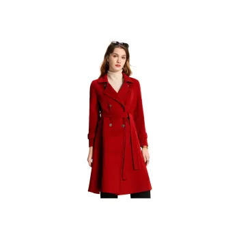 FENHONGMALI Coats Women's Red