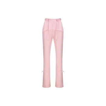 AZEPAM SS22 Wide Leg Sports Pants Women's Pink