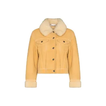 Chloé Leather Jackets Women's Yellow