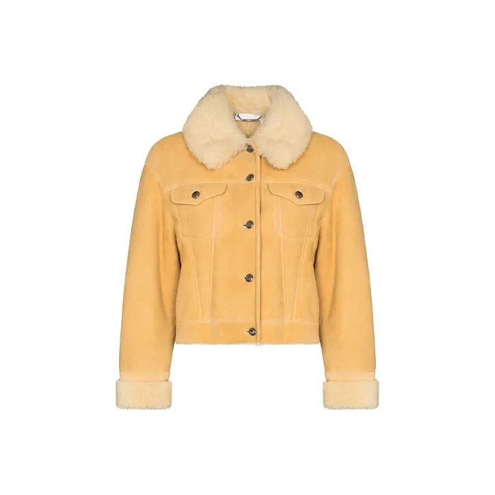 Chloé Leather Jackets Women's Yellow-0