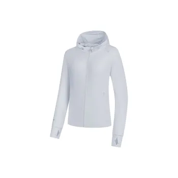 QIAODAN Super Light Breathable Quick Dry Sun Protection Clothing Women's Mist Blue