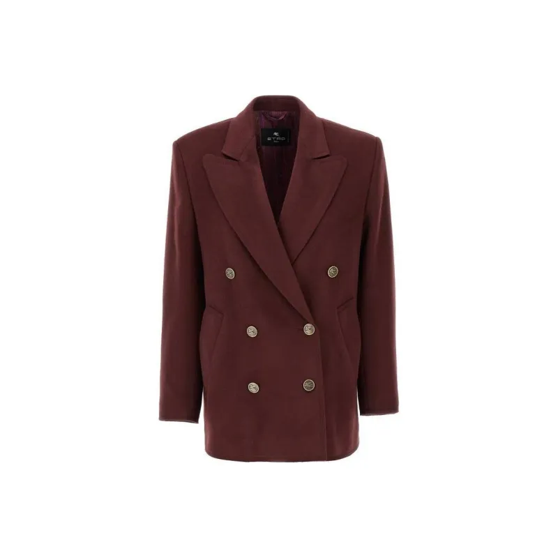 METROCITY Double Breasted Oversized Blazer-0