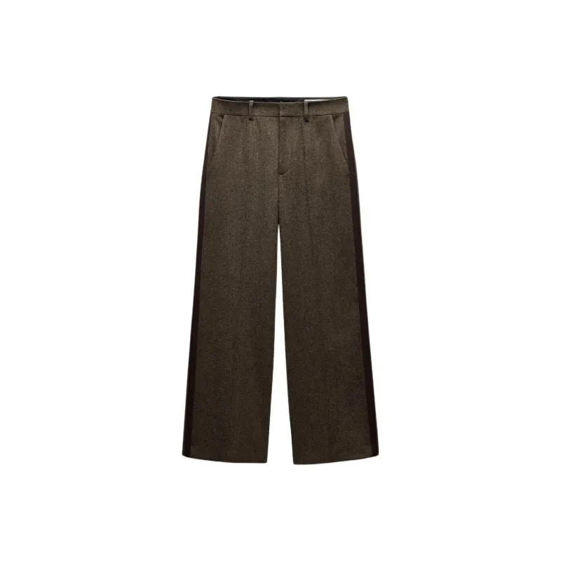 ZARA ZW Series Casual Pants Women's Brown-0