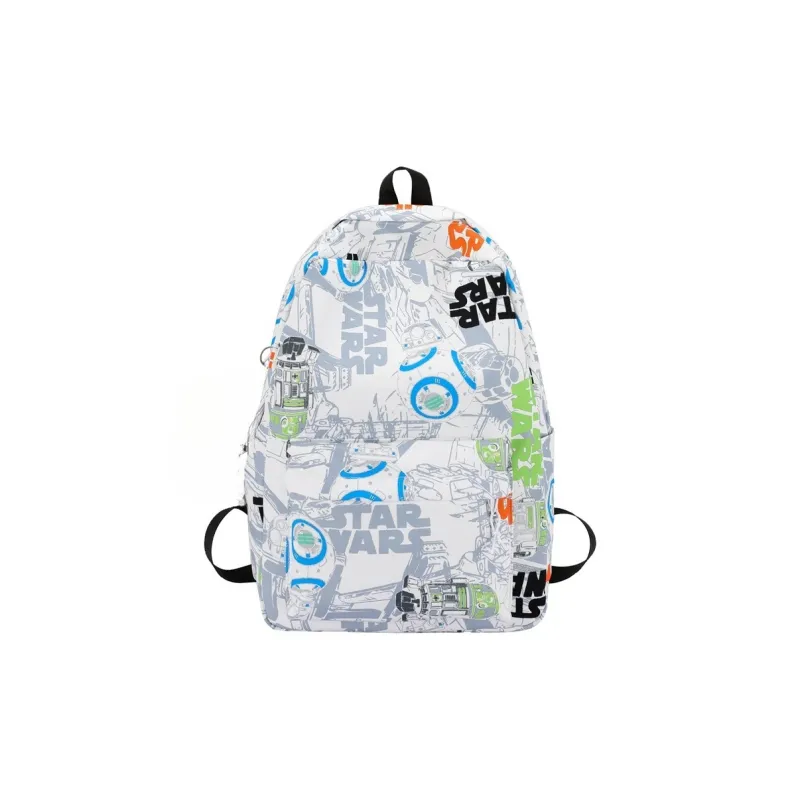 AIBAG Nylon Backpack Unisex Black/Orange/Blue-13