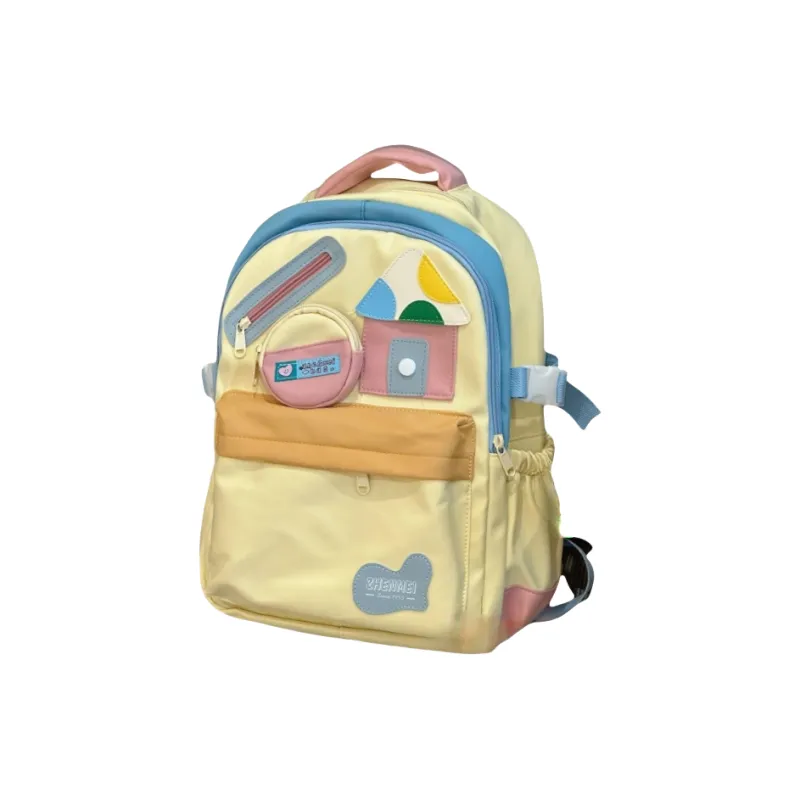OTA Canvas Backpack Unisex Cow Print/Yellow-2