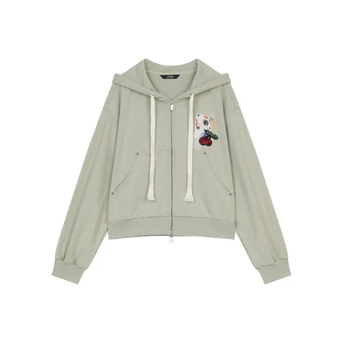 ELF SACK Sweatshirt Women's Vintage Gray Green