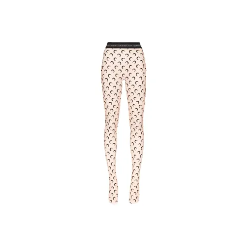 Marine Serre Leggings Women's Beige