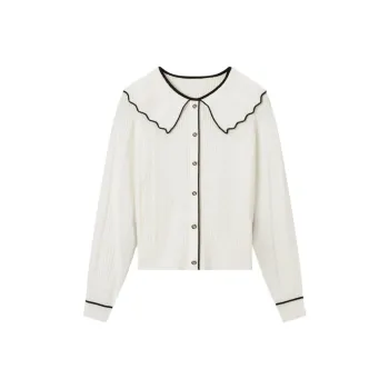 EICHITOO Knitwear Women's Ecru Trim