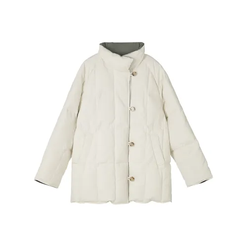 Fstudio Fall And Winter 2 in 1 Multicolor 90 Fill Power White Duck Down Down Jacket Coat Women's White & Green