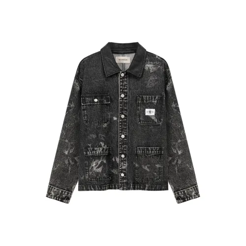 NO ONE ELSE Denim jacket Beach Unisex Black Gray