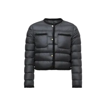 Moncler Gencay Braided Trim Short Down Jacket