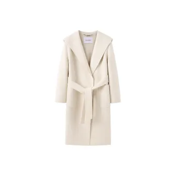 PEACEBIRD Coats Women's Beige