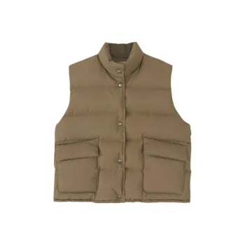 NOTHING WRITTEN Michelin Puffer Vest Down Jacket Women's Beige/Beige