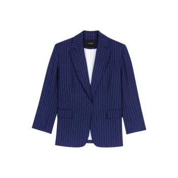 Maje Single breasted Pinstripe Blazer