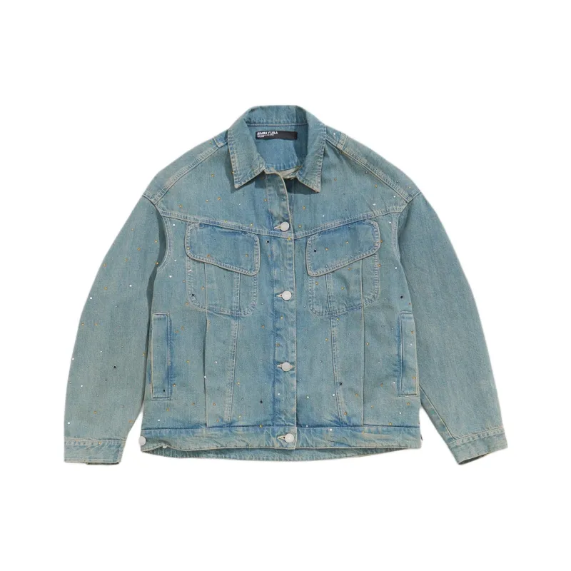 Bimba Y Lola Rhinestone embellished Denim Jacket-0