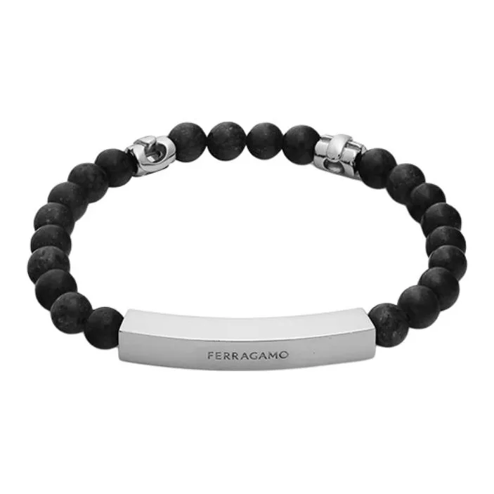 FERRAGAMO Brass Bracelets Unisex Black-0