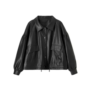 SENTUBILA Leather Jacket Women's