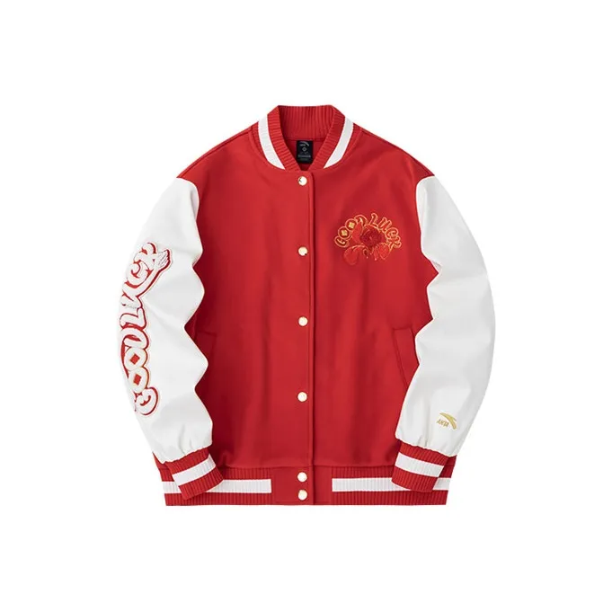 Anta Sports Life Collection Baseball Jacket Women's Rich Red-0