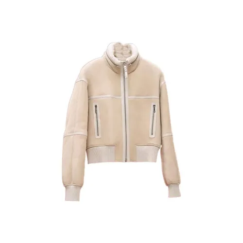 HERMES Cropped Coats Women's White