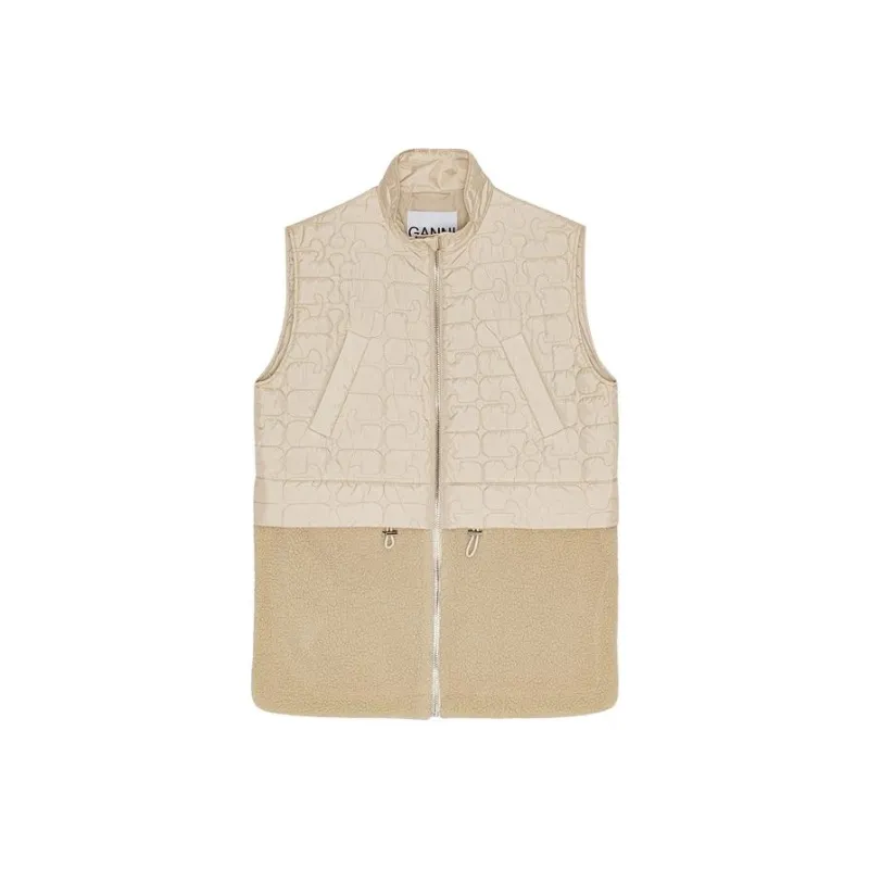 GANNI Vests Women's Greige-0