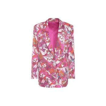 BESIONIA FW24 Business Suits Coats Women's Red Pattern