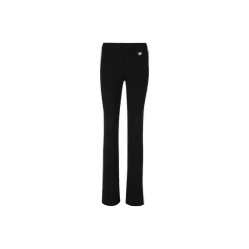 OFF-WHITE High Waist Pleated Knitted Joggers