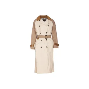 BARBOUR Panelled Double-Breasted Belted Coat