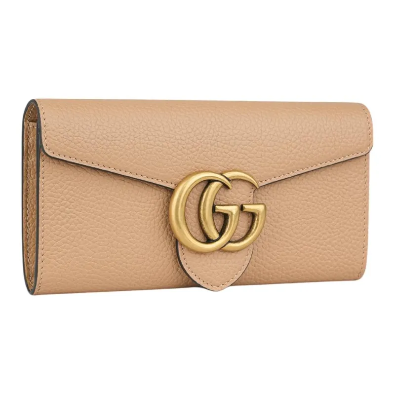 GUCCI Blondie Cow Leather Wallet Women's Nude Pink-1