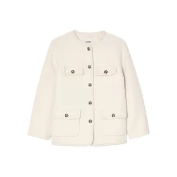 Sandro Braided trim Felted Jacket