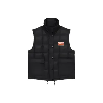 KENZO Logo Patch High Neck Quilted Gilet