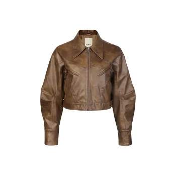 Guuka Hero Leather Jacket Women's Caramel