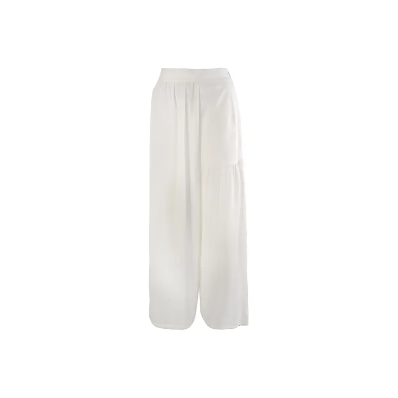 CLOUD SEASON Wide Leg Casual Pants Women's White-0