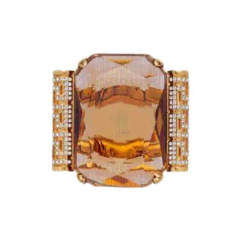 FANSIZHE Crystal Rings Unisex Gold