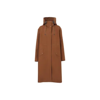 Burberry Parka Coats Women's Dark Birch Brown
