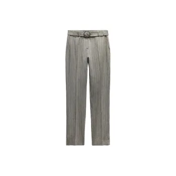 ZARA Casual Pants Women's Zebra Print Gray