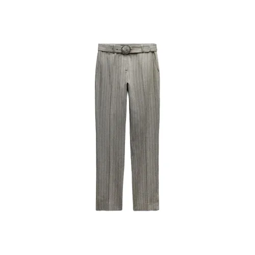 ZARA Casual Pants Women's Zebra Print Gray