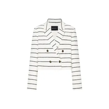 MOCO Business Suit Women's White Black Stripes