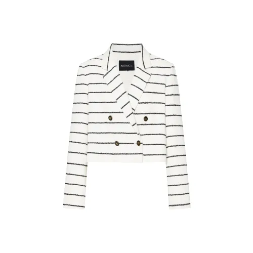 MOCO Business Suit Women's White Black Stripes