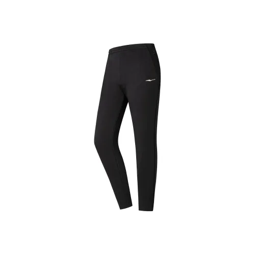 Erke Jogger Thickened And Fleece-Lined Casual Pants Women's Jet Black
