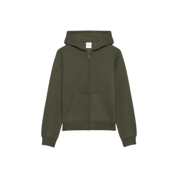 ARITZIA Sweatfleece Cozy Fleece Perfect Zip Hoodie Sweatshirt Women's Dark Olive