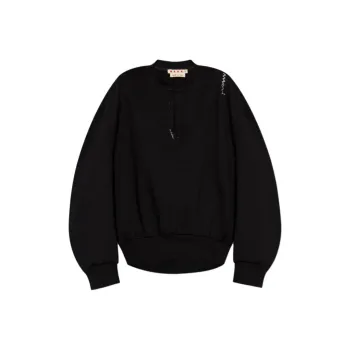 MARNI Logo Embroidered Decorative Stitching Sweatshirt