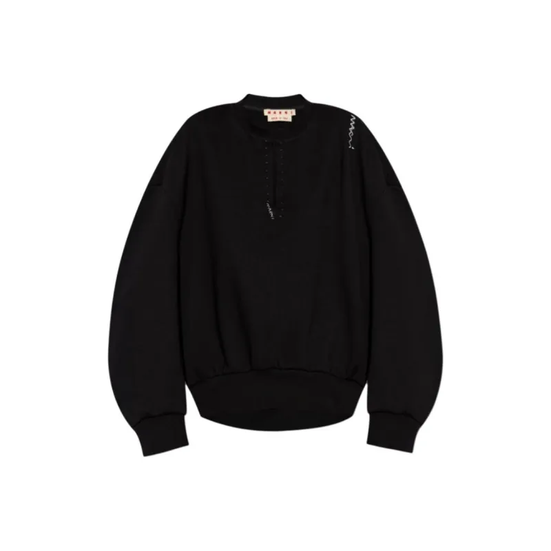 MARNI Logo Embroidered Decorative Stitching Sweatshirt-0
